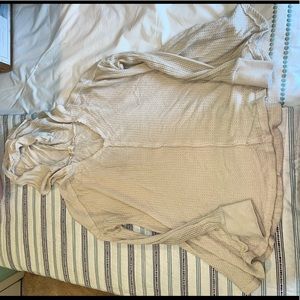 Cream Long Sleeve Flowy Shirt